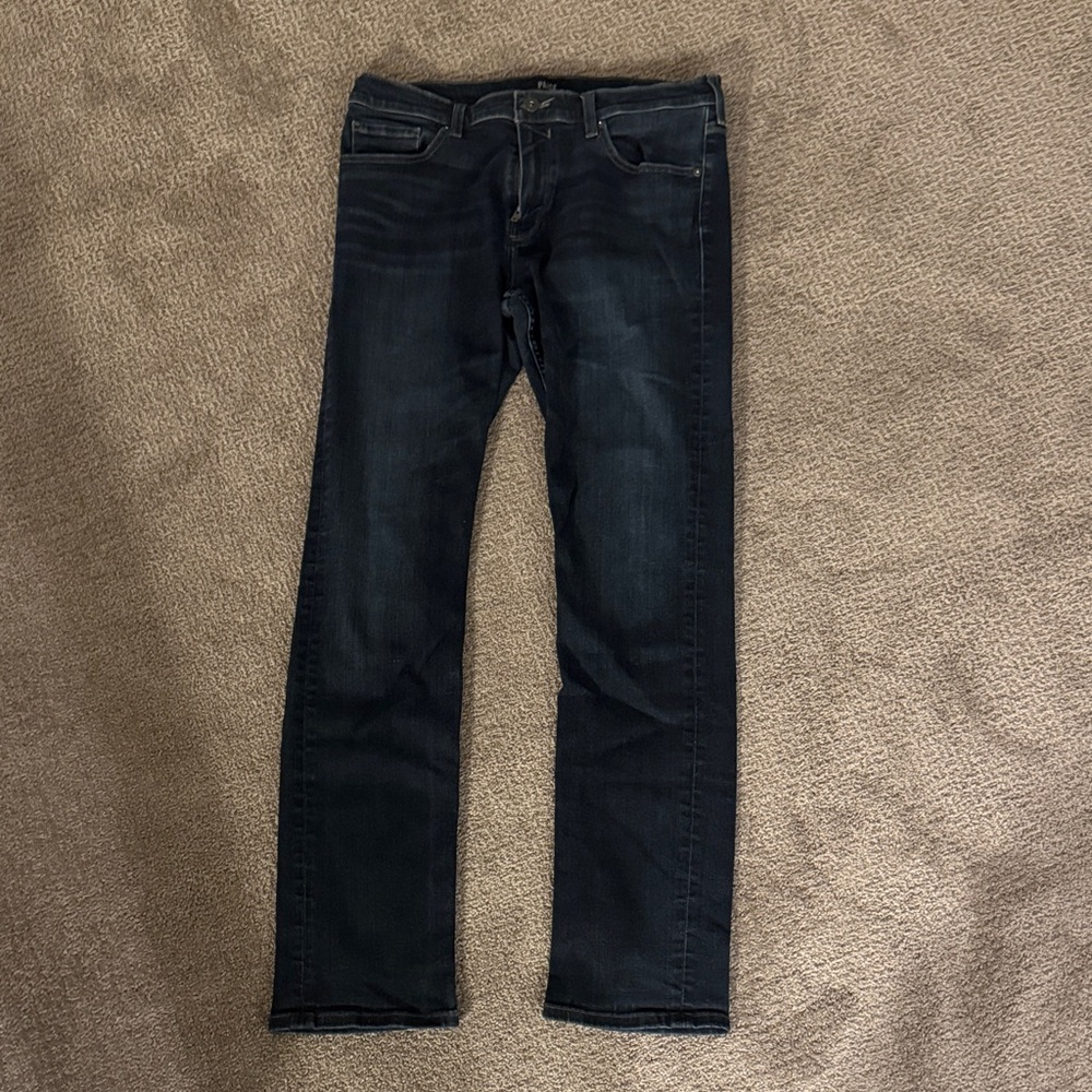PAIGE Men's Deep Indigo Straight Jeans